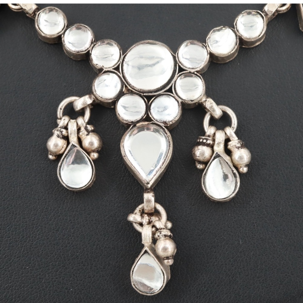 Amrapali Sterling Silver Glass Necklace - Picture 3 of 6